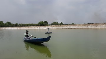 Di chuyển vị trí lắp đặt phao cảm biến quan trắc môi trường nước ao nuôi cá