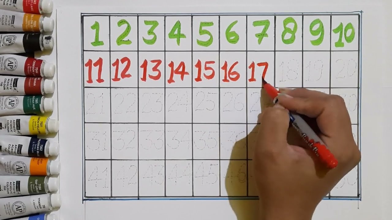 Ginti123|Counting numbers|learn to write numbers|12345|1 to 50|tracking 123|