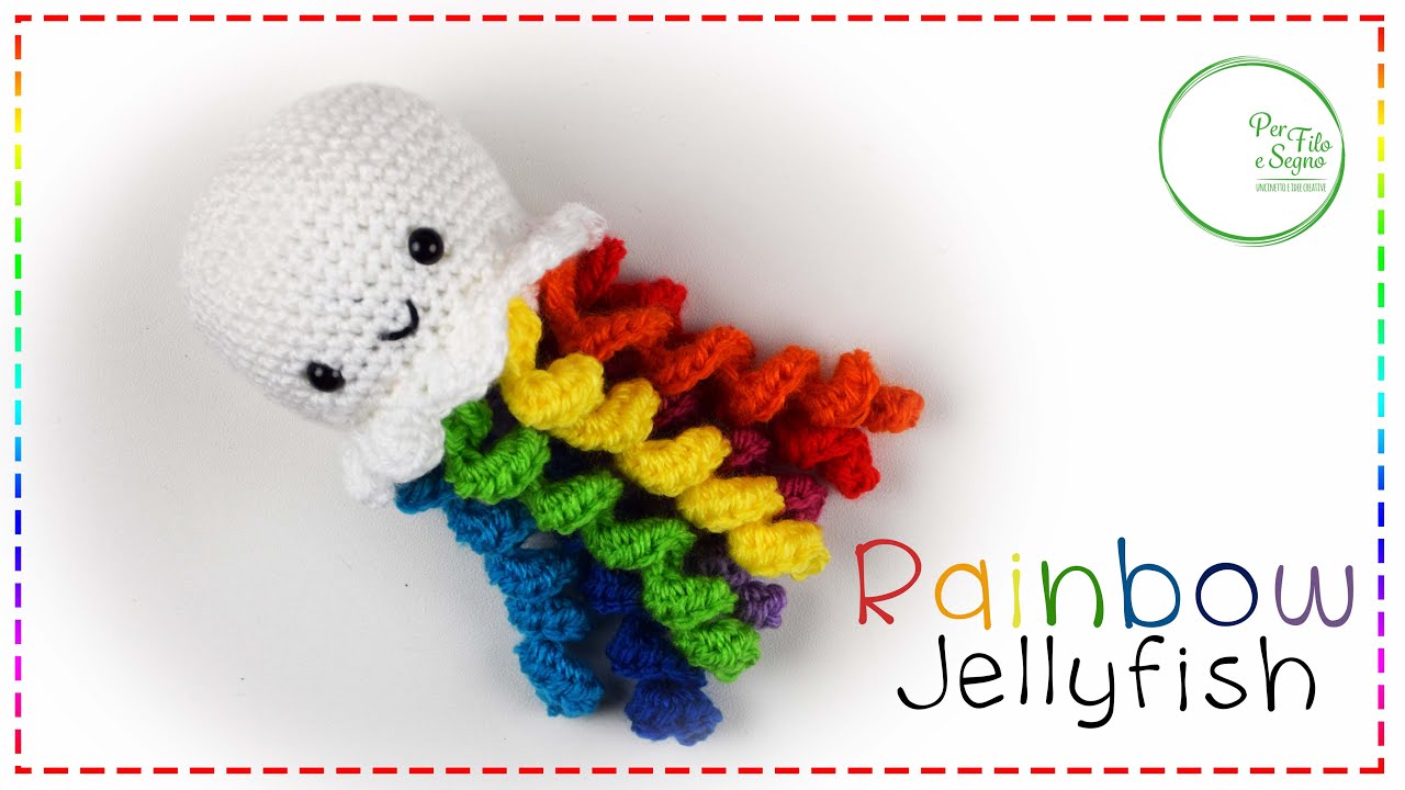 How to crochet a rainbow Jellyfish 🌈 - YouTube