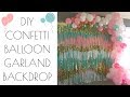 Confetti Streamer Balloon Garland Backdrop | DIY | Simple and elegant