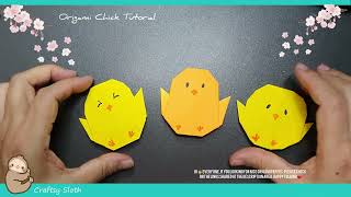 Simple Easter Craft Tutorial | Origami Baby Chick Tutorial for kids & beginners