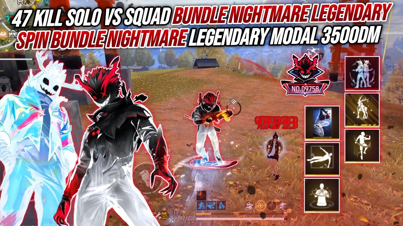 47 KILL SOLO VS SQUAD BUNDLE NIGHTMARE LEGENDARY TERBARU !!! SPIN NIGHTMARE 3500DM LANGSUNG DAPET🔥🔥🔥