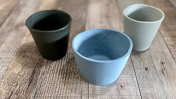 FINISHED colored slip cast pots + kiln opening & unloading!