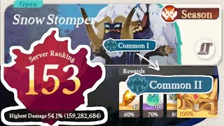 [AFK Journey] Dream Realm: Snow Stomper New Season (Rank 153) as F2P with different spells