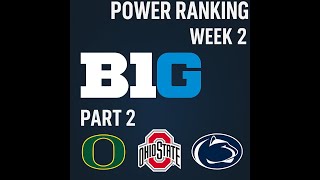 BIG TEN POWER RANKINGS WEEK 2 PART 2