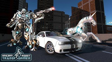 Robot Unicorn Muscle Car Robot Transforming Game Android Gameplay