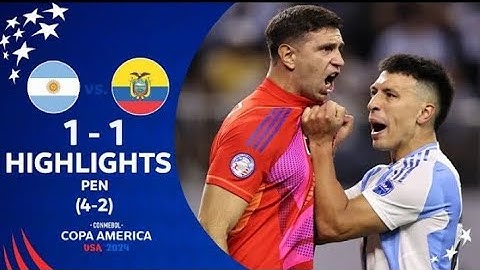 Argentina vs Ecuador 1-1. Pen 4-2 Highlight 2024 Today's penalty Shot E.Martinez Save goal 🥅
