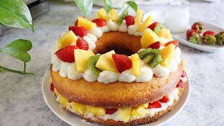 LA CIAMBELLA DELL&#39;ESTATE, ripiena di crema e frutta