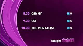 Channel Nine & Gem Sydney - 7Pm Lineup 30.11.2013