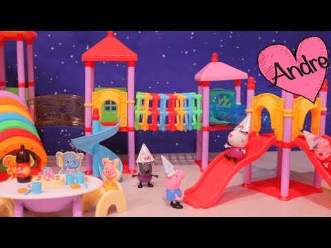 Peppa Pig Hace Fiesta De Cumpleaños Para George!!! Muñecas Y Juguetes Con Andre Para Niñas Y Niños