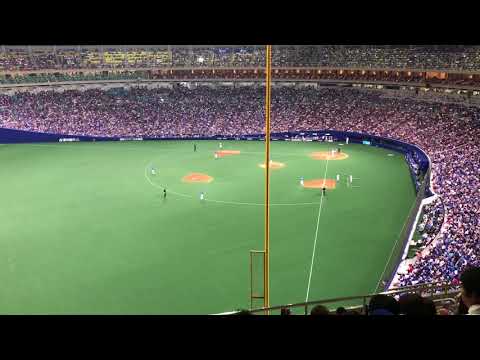 【松坂大輔投手ドラゴンズ初勝利投手試合！ファミリーシリーズ2018！】2018 04-30 ドラゴンズ1回ウラ 帰ってきた ビシエド！ ライト前タイムリー（ナゴヤドーム【横浜DeNA6回戦】）