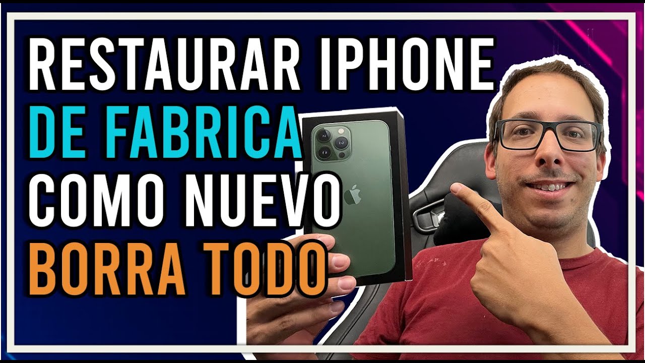🛠Como RESTAURAR iPhone y iPad DE FABRICA 📲🛠 BORRAR Toda la INFORMACION ...