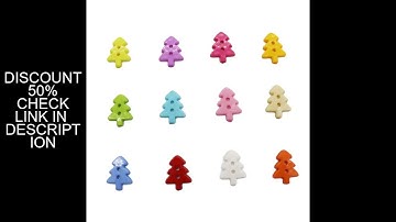 Christmas Tree Acrylic Buttons For Scrapbooking  2 Holes Decorative Christmas Buttons For Sewing Cra