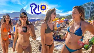 Rio de Janeiro Leblon Brazil BUSY CARNIVAL BEACH PARTY film February 2021 No Lockdown Restrictions screenshot 5