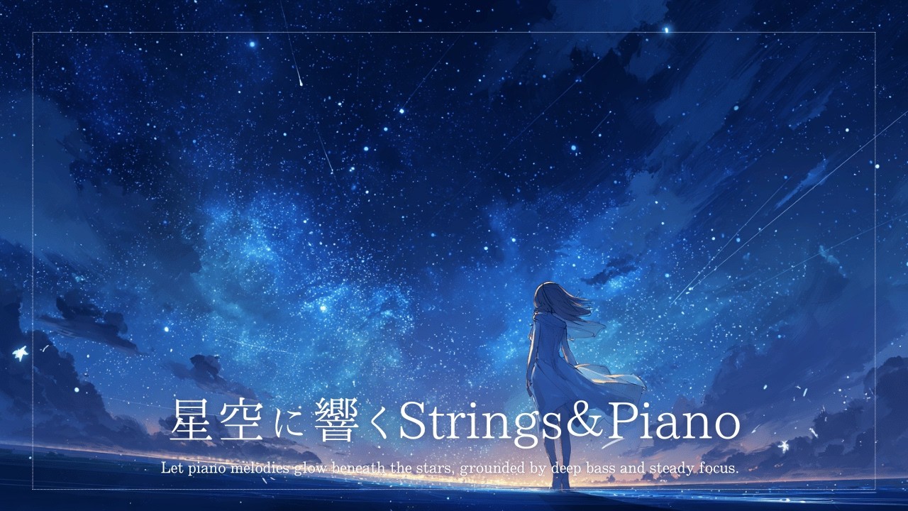 【重低音BGM】星空を駆ける旋律｜作業用BGM（Deep Bass × Strings × Piano）