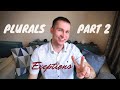 Plural nouns / exceptions / irregular, uncountable and always plural nouns / Russian for beginners