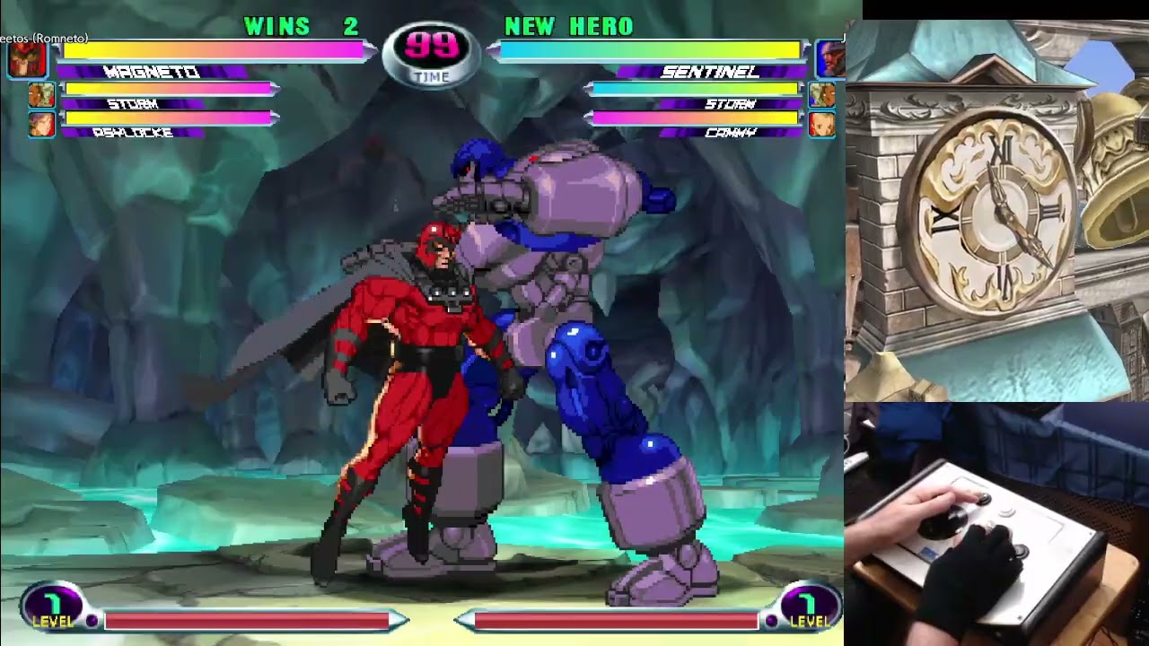 MvC2 (Steam): Romneto (MSP) vs J0uta Kuj0 (Sent/Storm/Cammy) FT3 .:1.8.26:. [MAS Hands Cam]