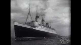 British Movietone News: RMS Queen Mary: Britain's wonder ship negotiates hazards of first voyage