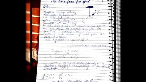 equation of motion of a bead sliding on a uniformly rotating wire in force free space.