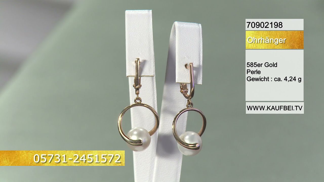 Ohrringe aus Rotgold 585 mit Perle | Kaufbei Schmuck 70902198