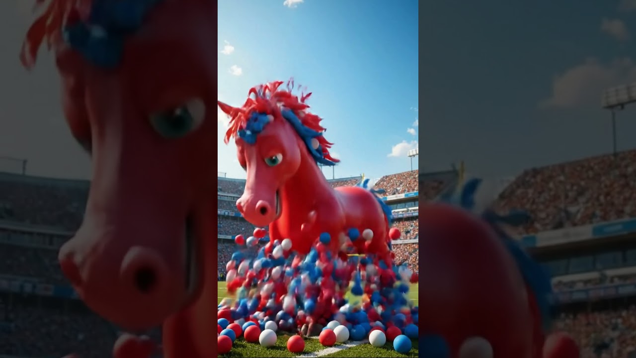 Giant Foam-Ball Animals Burst Into Cartoon Life 