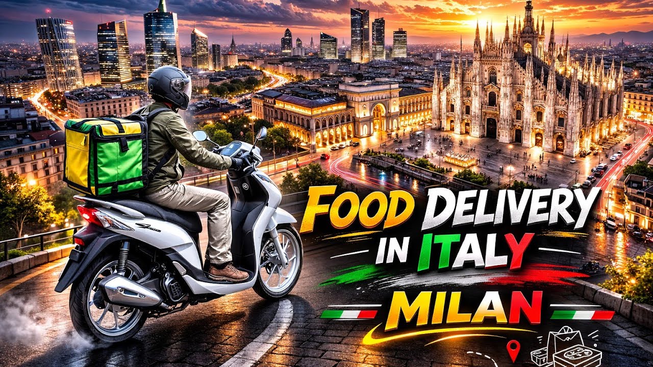 Food Delivery Italy Milan Streets 🇮🇹 | How Much Euro You can Earn | Pakistani on Motorcycle