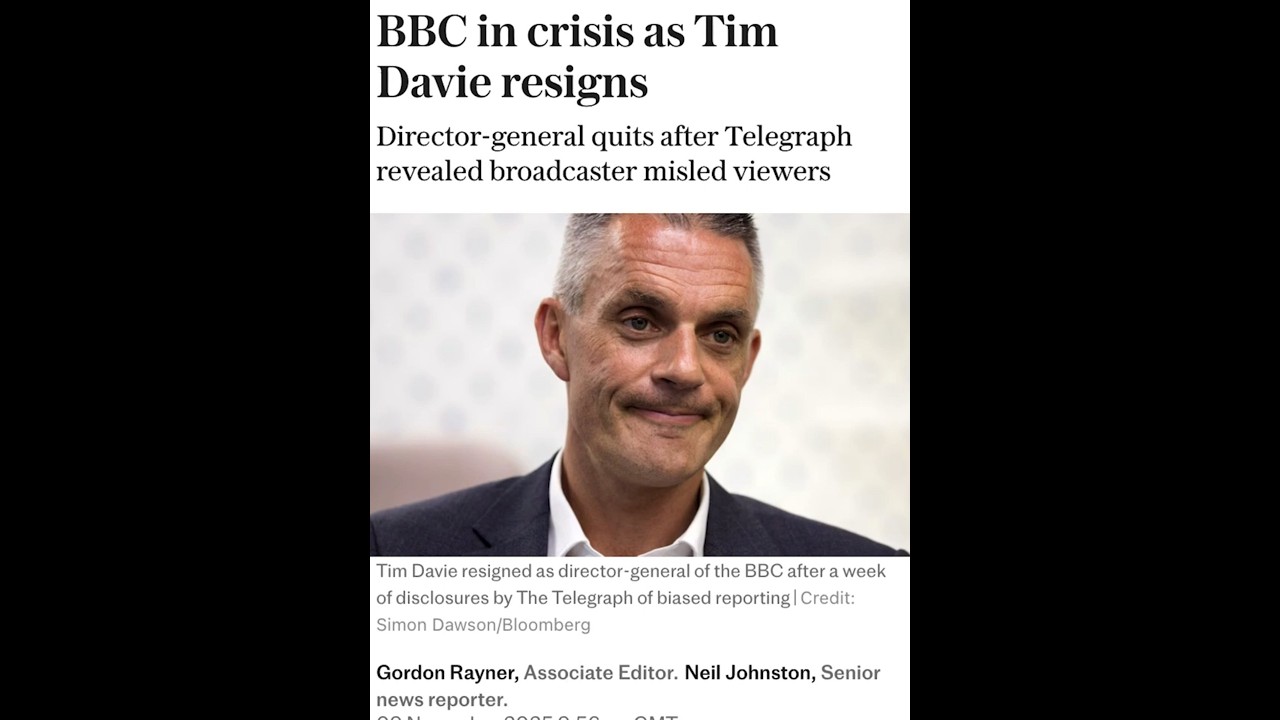 BBC in crisis as director-general Tim Davie resigns