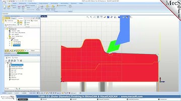 TURN OD Finishing in RhinoCAM-TURN and VisualCADCAM-TURN