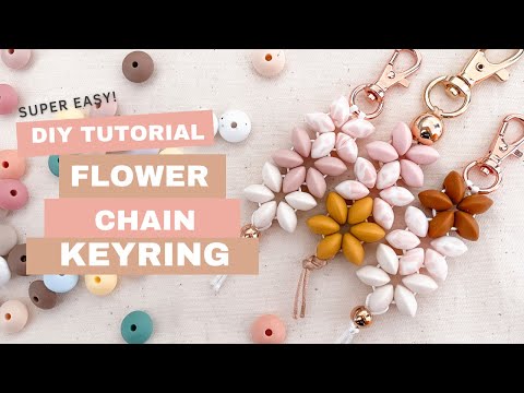 Tutorial - DIY Silicone Flower Chain Keyring 