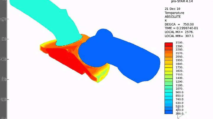 simulation of 4 stroke si engine -- temperature variation