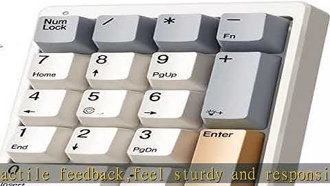 Kisnt Mechanical Number Pad, White Backlit Numeric Keypad with PBT Keycaps Wired Standard 17 Keys N
