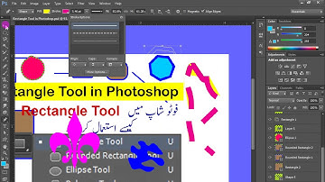 rectangle, rounded rectangle, ellipse, polygon, line, custom shape tool in photoshop