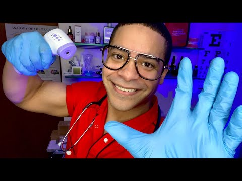 ASMR Doctor Physical Medical Exam For NBA Player Roleplay Realistic (Light Triggers, Ear & Eye)