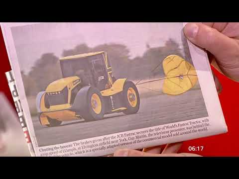 World's fastest tractor (fun story) (Global) – BBC News – 18th November 2019