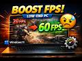 Boost FPS on Low-End PCs (4GB &amp; 8GB RAM) – Easy Fixes That Work
