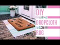 DIY drop cloth rug