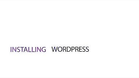 Installing Wordpress CMS