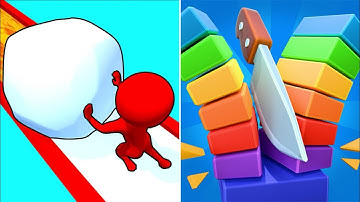 Snow Race Vs Slice It All ⭕️💥⭕️Walkthrough Android IOS New Levels Gameplay Update VTEQ1A