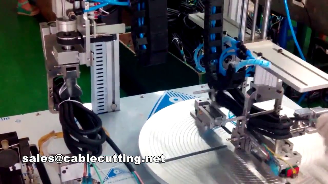 Large power cord 8 type automatic winding cable tie twist machine YouTube