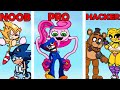 FNF Character Test | NOOB vs PRO vs HACKER | Gameplay VS Playground | Sonic, Huggy Wuggy, Freddy