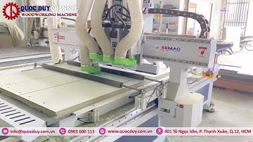 Máy CNC 4 đầu - Máy CNC Router 4 Trục Có Rulo Tì Phôi - SM 1325A4 | SEMAC