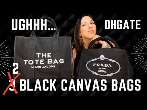 2 Gate Black Canvas Totes  #boujeeonabudget 