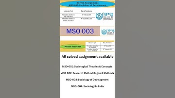 MSO & MSOE Ignou Solved Assignment  2024-2025 #education #howtogetignousolvedassignmentfree #english