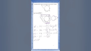 A quadrilateral ABCD is drawn to circumscribe a circle, as shown in the given figure AB + CD