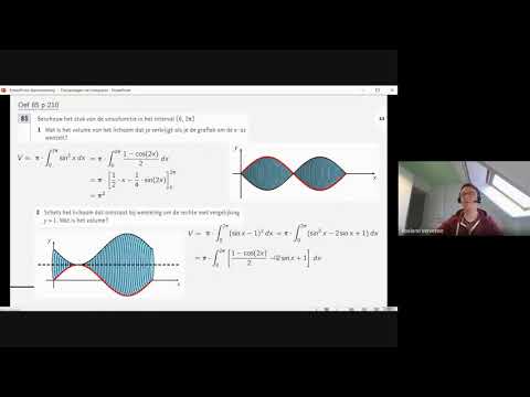 6des (6u): Toepassingen integraalrekening (omwentelingslichamen, toepassingen uit wetenschap)