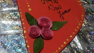 Beautiful Handmade Happy New Year card idea/DIY greeting cards