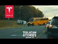 SCHOOL BUS CRASH AND ROAD RAGE | TESLACAM STORIES #18