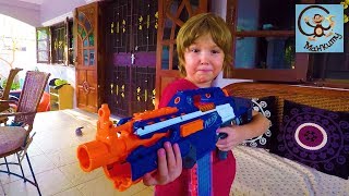 Манкиту Распаковка игрушек NERF из Покупаю всё к чему прикасаюсь