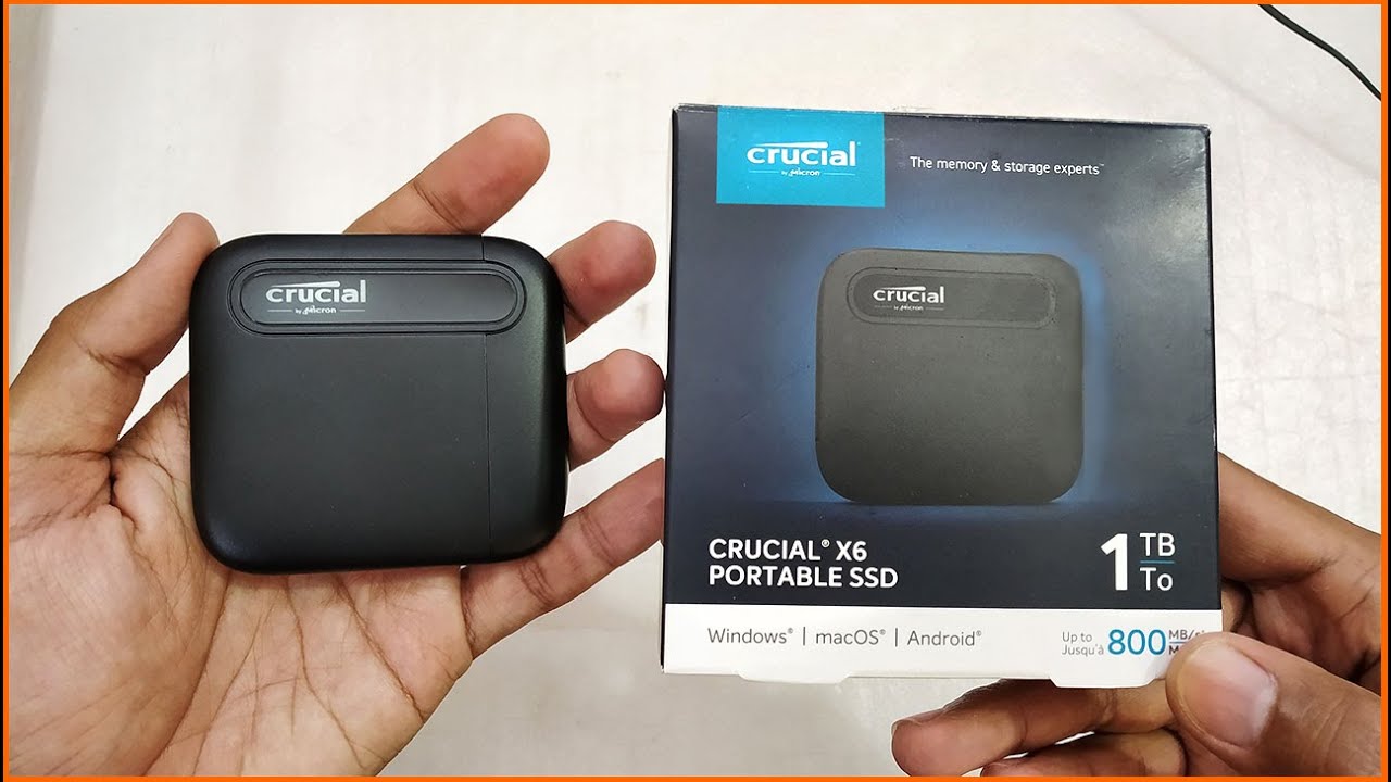 CRUCIAL X6 PORTABLE SSD 1TB Unboxing & Testing.