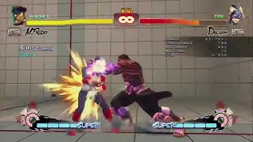 USF4 - Learning Combos (M. Bison) 12 Hit Combo Red Focus HD◄◄
